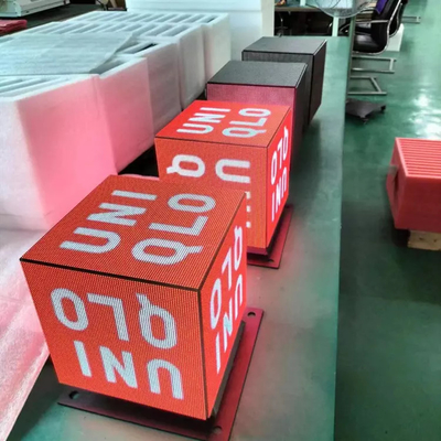 Van het openlucht Waterdichte LEIDENE de Winkel Kubusscherm ondertekent het Reclamescherm 5 Kanten 200x200mm P2.5